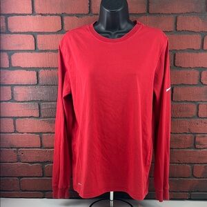 Nike Red Long Sleeve Shirt – Medium – Classic Fit – Streetwear